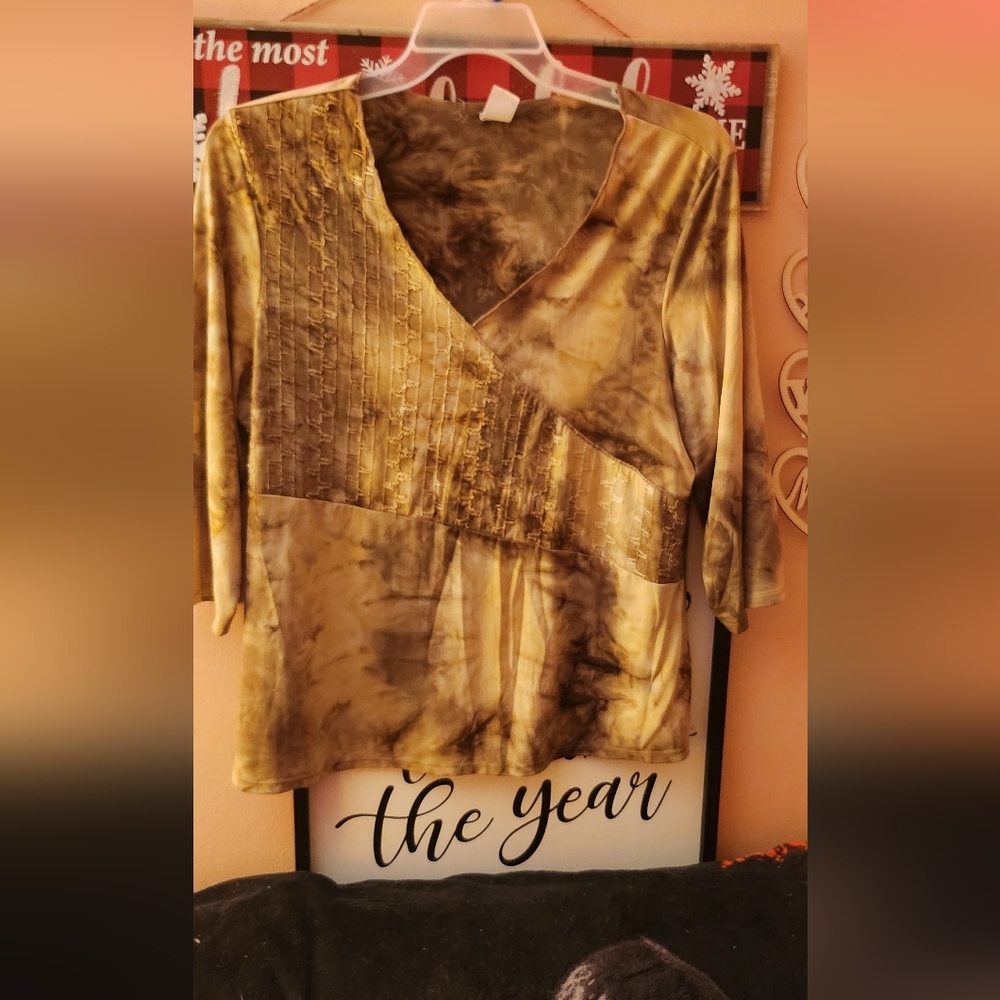 Silky 3/4 sleeve shirt